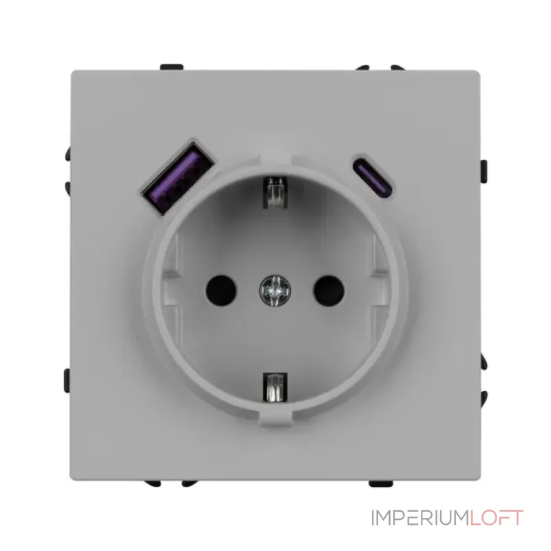 Розетка с заземлением со шторками с USB тип А+С софт-тач SCT-MUAC-SFPL-IS (250V 16A) Arlight 059445(1) Розетка с заземлением со шторками с USB тип А+С софт-тач SCT-MUAC-SFPL-IS (250V 16A) Arlight 059445(1)