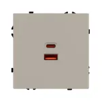 Механизм розетки с быстрой USB зарядкой SCT-NOBE-MUAC-SFPL-FC-CA (65W QC3) Arlight 059446