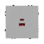 Механизм розетки с быстрой USB зарядкой SCT-NOBE-MUAC-SFPL-FC-IS (65W QC3) Arlight 059447