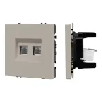 Розетка компьютерная двойная софт-тач SCT-MPC2-SFPL-CA (2хRJ-45 CAT6) Arlight 059450(1)