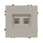 Механизм сдвоенной компьютерной розетки SCT-NOBE-MPC2-SFPL-CA (RJ-45 CAT6) Arlight 059450