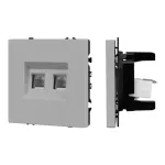 Механизм сдвоенной компьютерной розетки SCT-NOBE-MPC2-SFPL-IS (RJ-45 CAT6) Arlight 059451