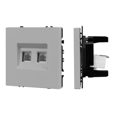 Механизм сдвоенной компьютерной розетки SCT-NOBE-MPC2-SFPL-IS (RJ-45 CAT6) Arlight 059451
