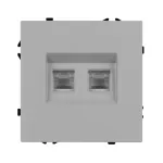 Механизм сдвоенной компьютерной розетки SCT-NOBE-MPC2-SFPL-IS (RJ-45 CAT6) Arlight 059451