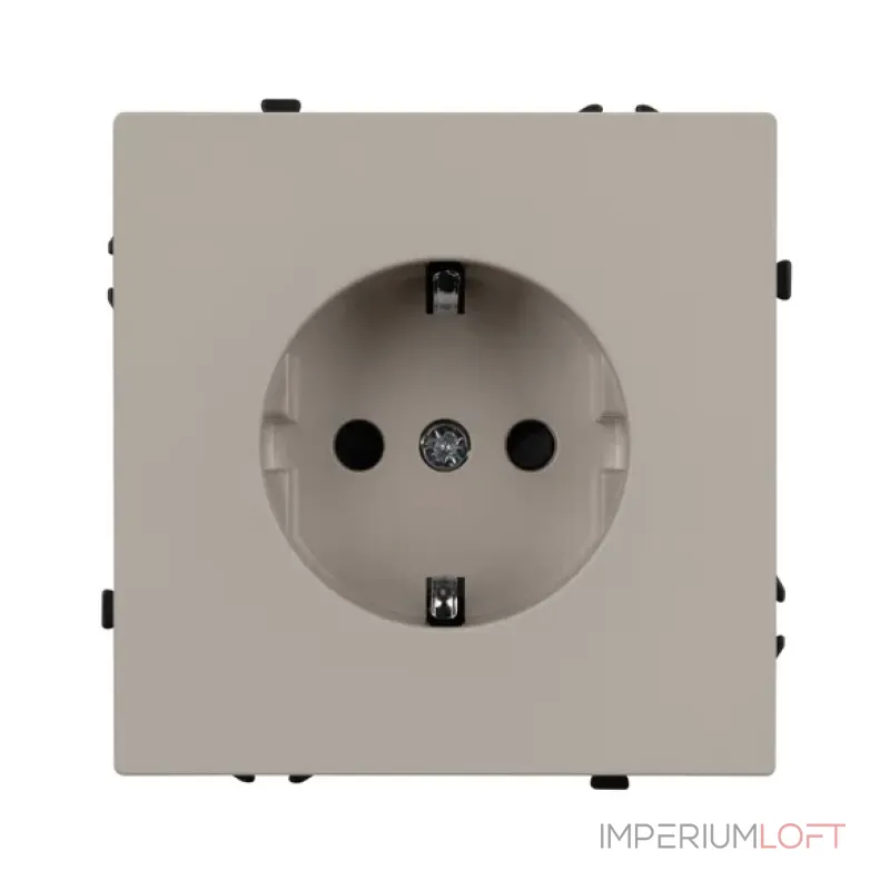 Розетка с заземлением со шторками софт-тач SCT-MEU-SFPL-CA (250V 16A) Arlight 059452(1)