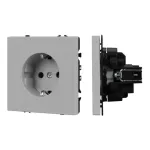 Розетка с заземлением со шторками софт-тач SCT-MEU-SFPL-IS (250V 16A) Arlight 059453(1)