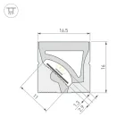 Гибкий профиль WPH-FLEX-1616-TWIST-S11-20m WHITE Arlight 059874