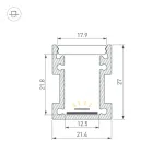Профиль FLOOR22-H27-2000 ANOD Arlight 060246