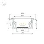 Профиль FLOOR27-H11-F-2000 ANOD Arlight 060247