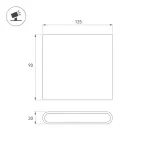 Уличный настенный светильник Arlight FLAT 060679
