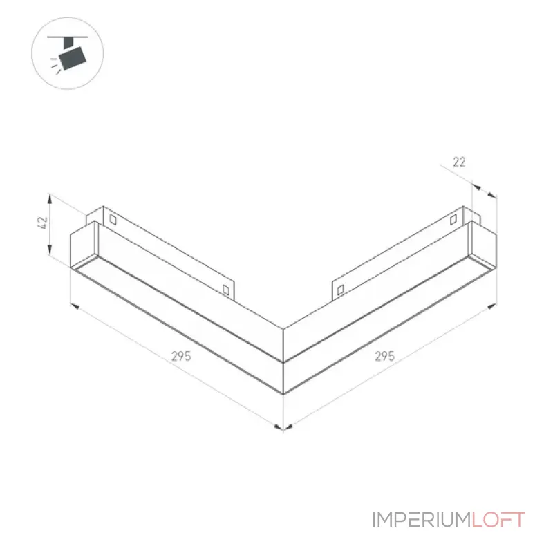 Трековый магнитный светильник Arlight ORIENT FLAT ANGLE 060733 Трековый магнитный светильник Arlight ORIENT FLAT ANGLE 060733