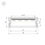 Профиль LINE-3010-2000 ANOD Arlight 061543