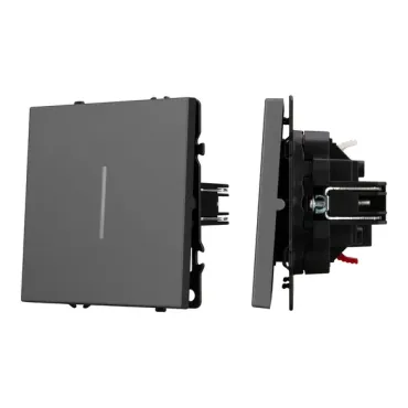 Выключатель звонковый 1 клавишный подсветка софт-тач SWT-MKR1-SFPL-L-GR (250V 10A) Arlight 061736(1) Выключатель звонковый 1 клавишный подсветка софт-тач SWT-MKR1-SFPL-L-GR (250V 10A) Arlight 061736(1)