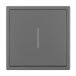 Выключатель звонковый 1 клавишный подсветка софт-тач SWT-MKR1-SFPL-L-GR (250V 10A) Arlight 061736(1)