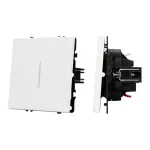 Выключатель звонковый 1 клавишный подсветка софт-тач SWT-MKR1-SFPL-L-WH (250V 10A) Arlight 061737(1)