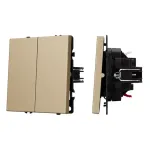 Механизм звонкового выключателя двухклавишный SWT-NOBE-MKR2-SFPL-GD (230V 10A) Arlight 061739