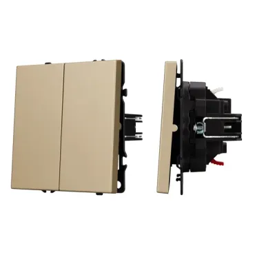 Механизм звонкового выключателя двухклавишный SWT-NOBE-MKR2-SFPL-GD (230V 10A) Arlight 061739 Механизм звонкового выключателя двухклавишный SWT-NOBE-MKR2-SFPL-GD (230V 10A) Arlight 061739