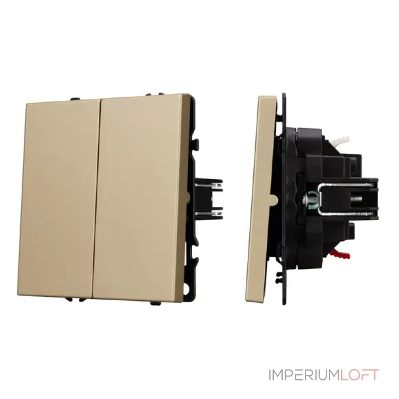 Механизм звонкового выключателя двухклавишный SWT-NOBE-MKR2-SFPL-GD (230V 10A) Arlight 061739 Механизм звонкового выключателя двухклавишный SWT-NOBE-MKR2-SFPL-GD (230V 10A) Arlight 061739