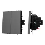 Механизм звонкового выключателя двухклавишный SWT-NOBE-MKR2-SFPL-GR (230V 10A) Arlight 061740