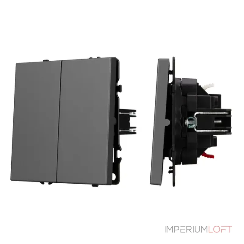Механизм звонкового выключателя двухклавишный SWT-NOBE-MKR2-SFPL-GR (230V 10A) Arlight 061740 Механизм звонкового выключателя двухклавишный SWT-NOBE-MKR2-SFPL-GR (230V 10A) Arlight 061740