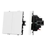 Механизм звонкового выключателя двухклавишный SWT-NOBE-MKR2-SFPL-WH (230V 10A) Arlight 061741