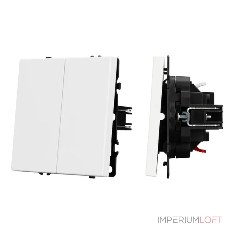 Механизм звонкового выключателя двухклавишный SWT-NOBE-MKR2-SFPL-WH (230V 10A) Arlight 061741 Механизм звонкового выключателя двухклавишный SWT-NOBE-MKR2-SFPL-WH (230V 10A) Arlight 061741