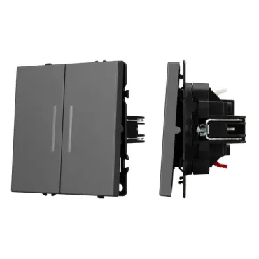Механизм звонкового выключателя двухклавишный LED SWT-NOBE-MKR2-SFPL-L-GR (230V 10A) Arlight 061744(1) Механизм звонкового выключателя двухклавишный LED SWT-NOBE-MKR2-SFPL-L-GR (230V 10A) Arlight 061744(1)