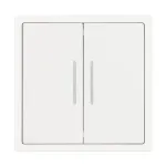 Механизм звонкового выключателя двухклавишный LED SWT-NOBE-MKR2-SFPL-L-WH (230V 10A) Arlight 061745(1)