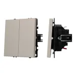 Выключатель звонковый 2 клавишный софт-тач SWT-MKR2-SFPL-CA (250V 10A) Arlight 061785(1)
