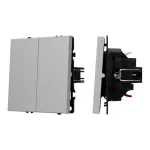 Выключатель звонковый 2 клавишный софт-тач SWT-MKR2-SFPL-IS (250V 10A) Arlight 061786(1)