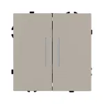 Выключатель звонковый 2 клавишный подсветка софт-тач SWT-MKR2-SFPL-L-CA (250V 10A) Arlight 061787(2)