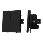 Механизм выключателя двухклавишный перекрёстный SWT-NOBE-MKX2-SFPL-BK (230V 10A) Arlight 061790