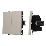Выключатель перекрёстный 2 клавишный софт-тач SWT-MKX2-SFPL-CA (250V 10A) Arlight 061791(1)