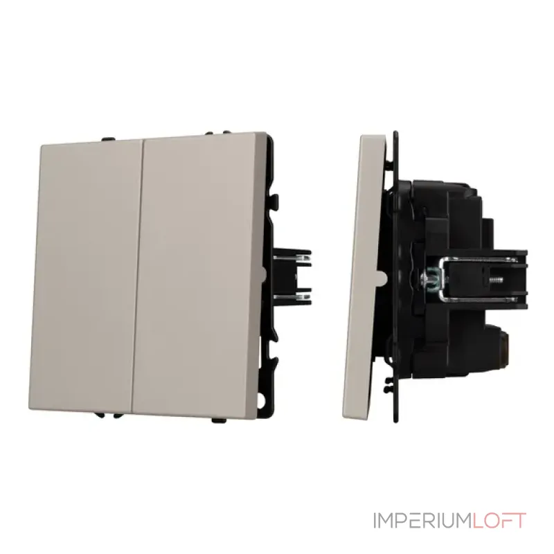 Механизм выключателя двухклавишный перекрёстный SWT-NOBE-MKX2-SFPL-CA (230V 10A) Arlight 061791 Механизм выключателя двухклавишный перекрёстный SWT-NOBE-MKX2-SFPL-CA (230V 10A) Arlight 061791
