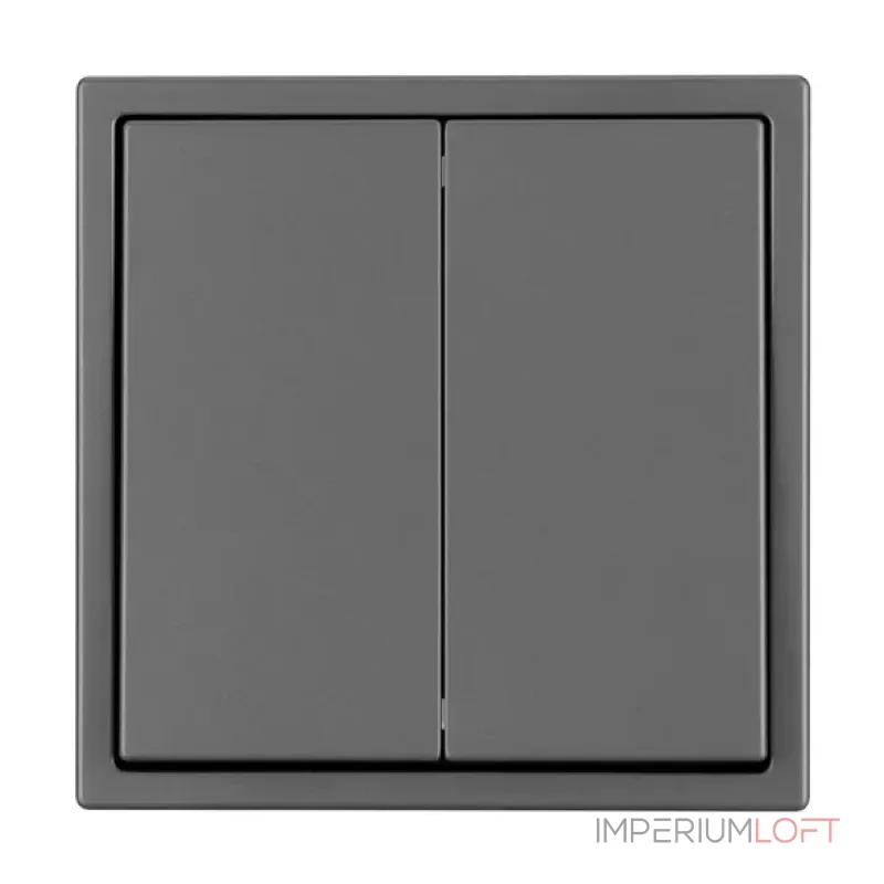 Механизм выключателя двухклавишный перекрёстный SWT-NOBE-MKX2-SFPL-GR (230V 10A) Arlight 061793