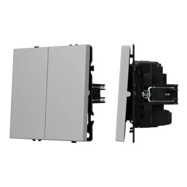 Механизм выключателя двухклавишный перекрёстный SWT-NOBE-MKX2-SFPL-IS (230V 10A) Arlight 061794