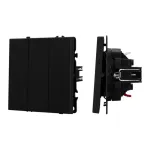 Механизм выключателя трехклавишный непроходной SWT-NOBE-MK03-SFPL-BK (230V 10A) Arlight 061796