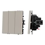 Механизм выключателя трехклавишный непроходной SWT-NOBE-MK03-SFPL-CA (230V 10A) Arlight 061797