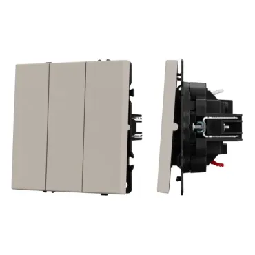 Механизм выключателя трехклавишный непроходной SWT-NOBE-MK03-SFPL-CA (230V 10A) Arlight 061797