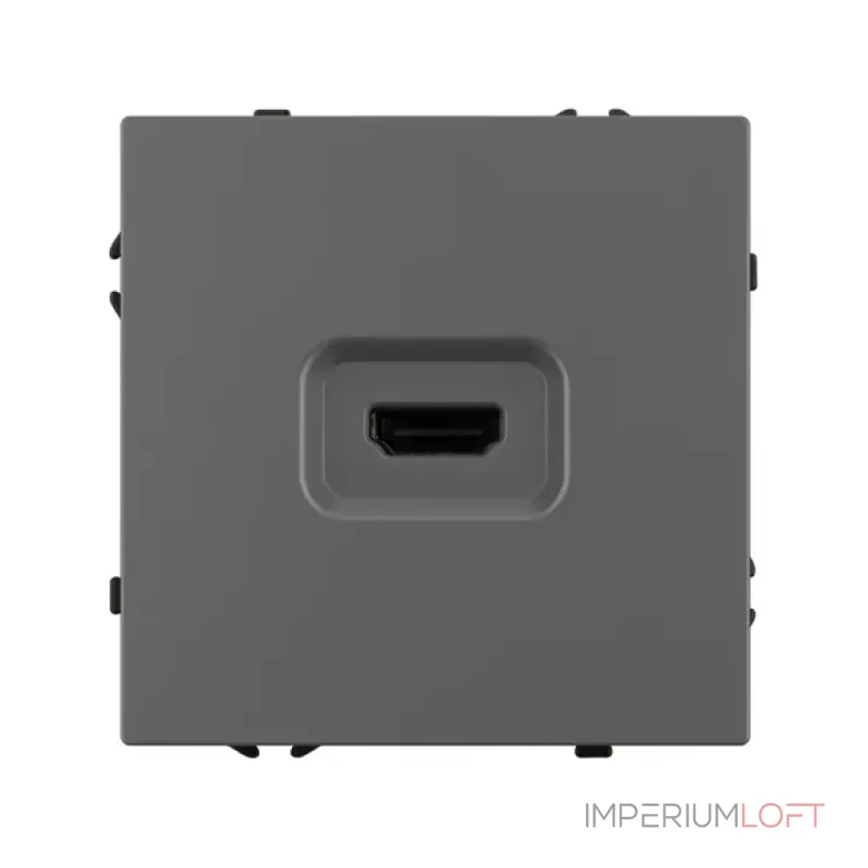 Механизм HDMI розетки SCT-NOBE-MHD1-SFPL-GR Arlight 061844