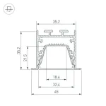 Профиль LINIA45-F-TRAY-3000 ANOD Arlight 062188