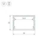 Профиль LINE-3020-3000 ANOD Arlight 062250