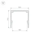 Профиль WPH-FLEX-2020-1000 ANOD Arlight 062627