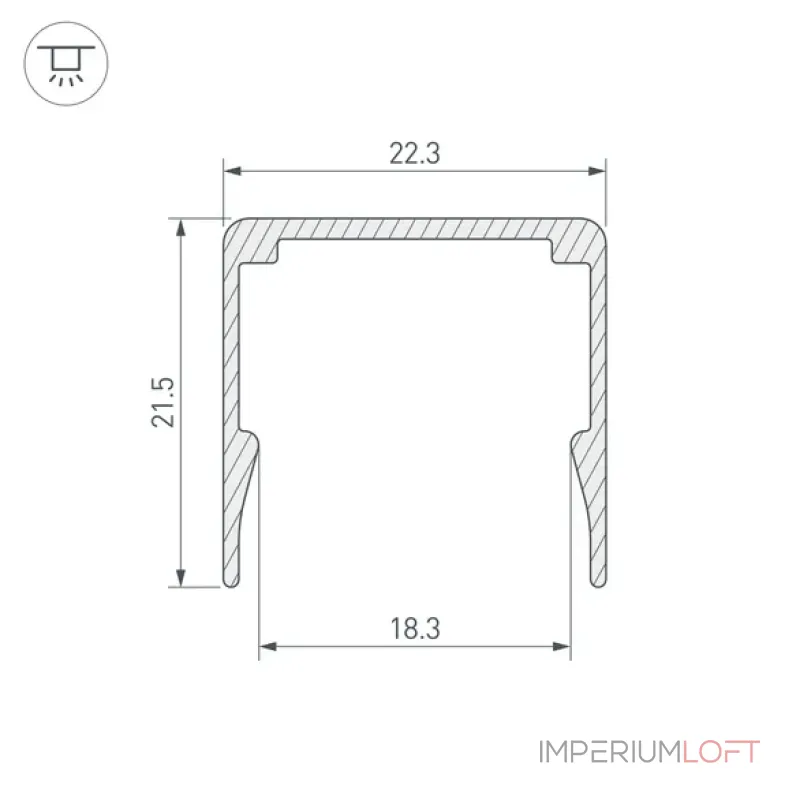 Профиль WPH-FLEX-2020-1000 ANOD Arlight 062627