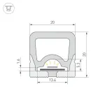 Гибкий профиль WPH-FLEX-2020-TOP-S13-10m WHITE Arlight 062835