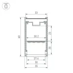 Профиль LINE-3560-BENT-SIDE-2000 ANOD Arlight 062978