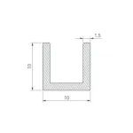 Профиль П-образный TECH-1010-3000 BLACK Arlight 063113