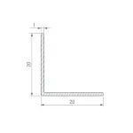 Уголок ARH-W20x20x1-3000 WHITE Arlight 063301