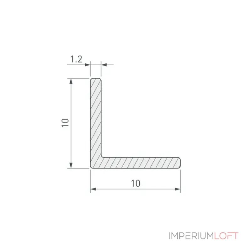 Уголок ARH-W10x10x12-3000 BLACK Arlight 063304 Уголок ARH-W10x10x12-3000 BLACK Arlight 063304