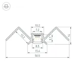 Профиль PIK-F-HIDE-INT-2000 Arlight 063316